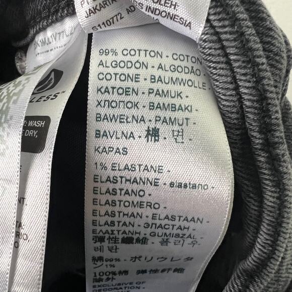 Levi's Women's Wedgie Straight Distressed Black Button Fly Ankle Jeans Size 18W - Picture 11 of 11